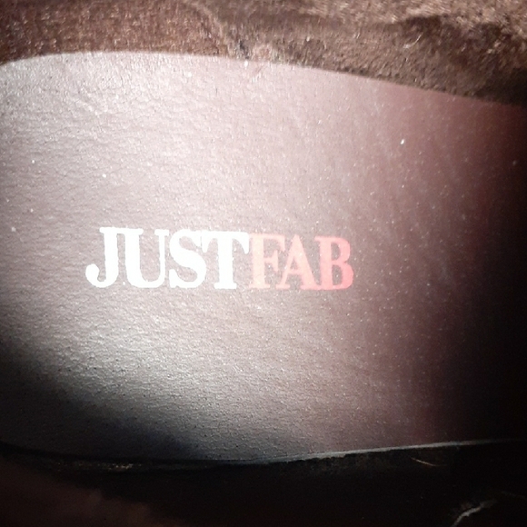 JustFab Dark Brown Heeled Boots with Buckles - Picture 2 of 10